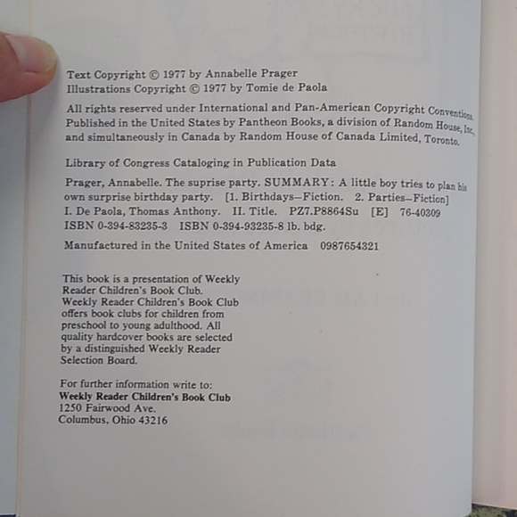 Surprise Party Tomie de Paola Vintage Children's Picture Weekly Reader Book - Picture 3 of 5